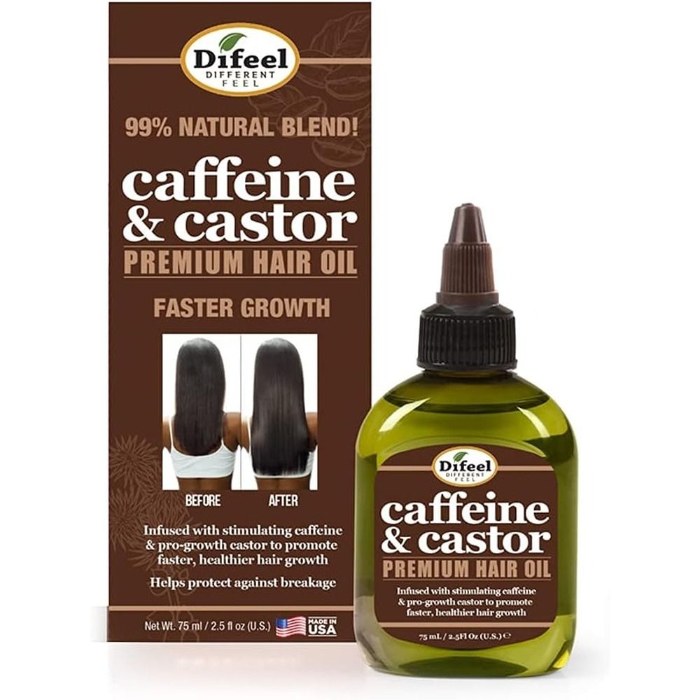 Difeel - Caffeine And Castor Premium Hair Oil - 75 ml