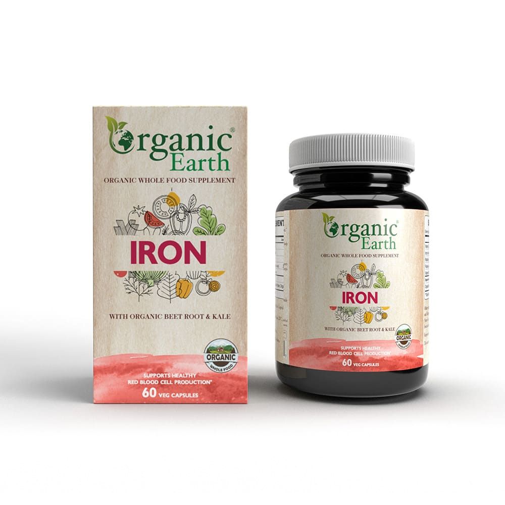 Organic Earth - Iron Capsules - Beetroot/Kale - 60pcs