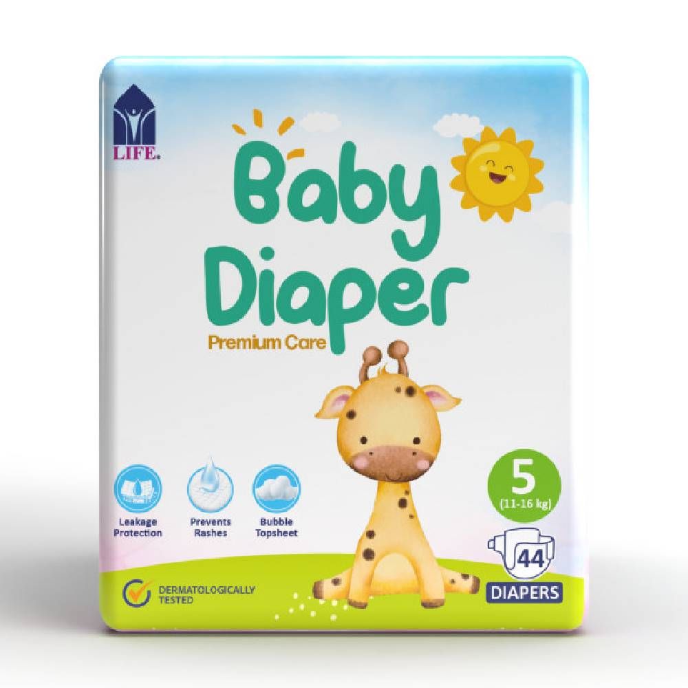 Life - Baby Diaper Size 5-Extra Large 11-16kg, 44 Count