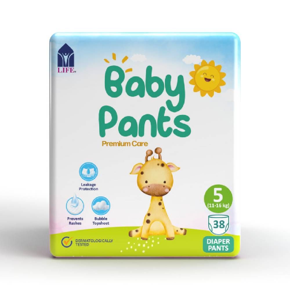 Life - Baby Diaper Pants Size 5-Extra Large 11-16kg, 38 Count