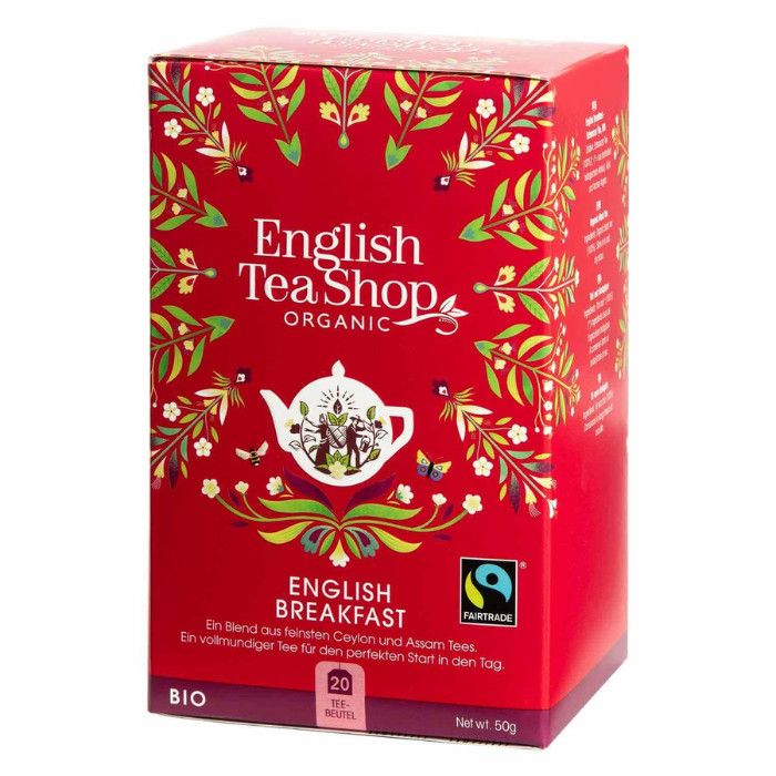 English Tea Shop - 100% Organic English Breakfast Tea 20 Teabags 50g