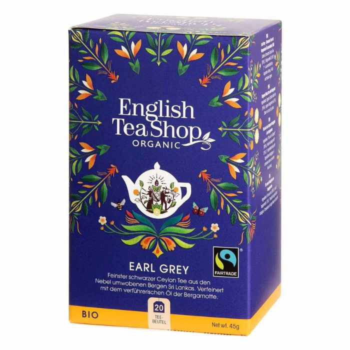 English Tea Shop - 100% Organic Earl Grey Tea 20 Teabags 50g