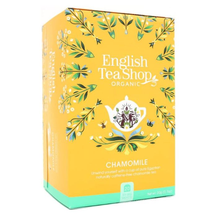 English Tea Shop - 100% Organic Chamomile Tea 20 Teabags 50g