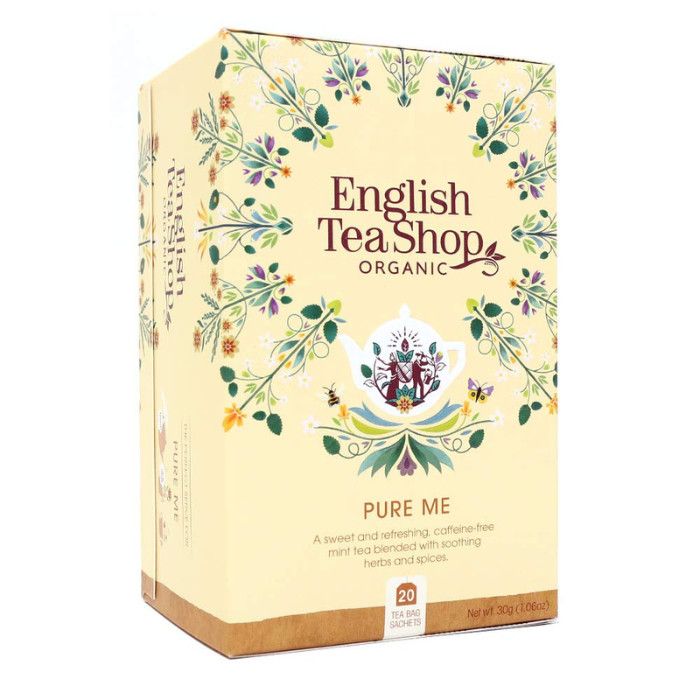 English Tea Shop - Organic Pure Me Tea Bags - Refreshing Mint Tea - 20pcs 30g