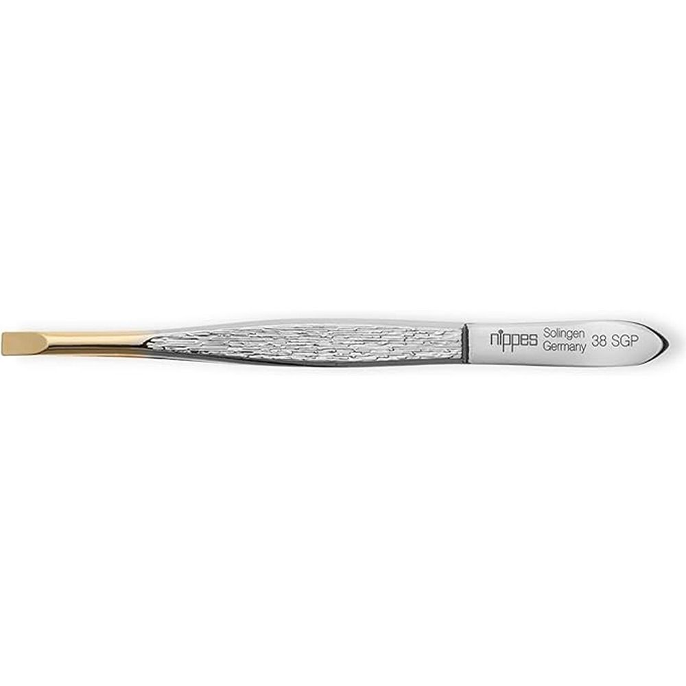 Nippes - Solingen Tweezer Gold Tip- 38 SGP - Eyebrow Shaping & Fine Hair Removal