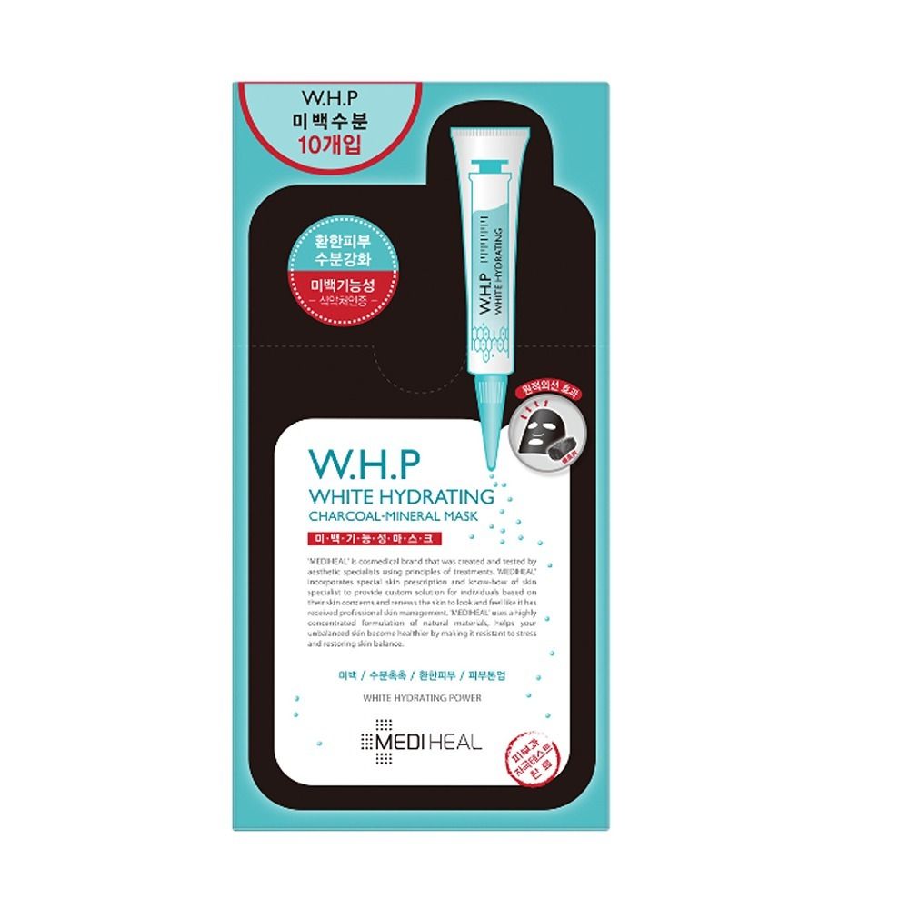 Mediheal - W.H.P White Hydrating Charcoal-Mineral Mask - 10 Pcs - 25ml