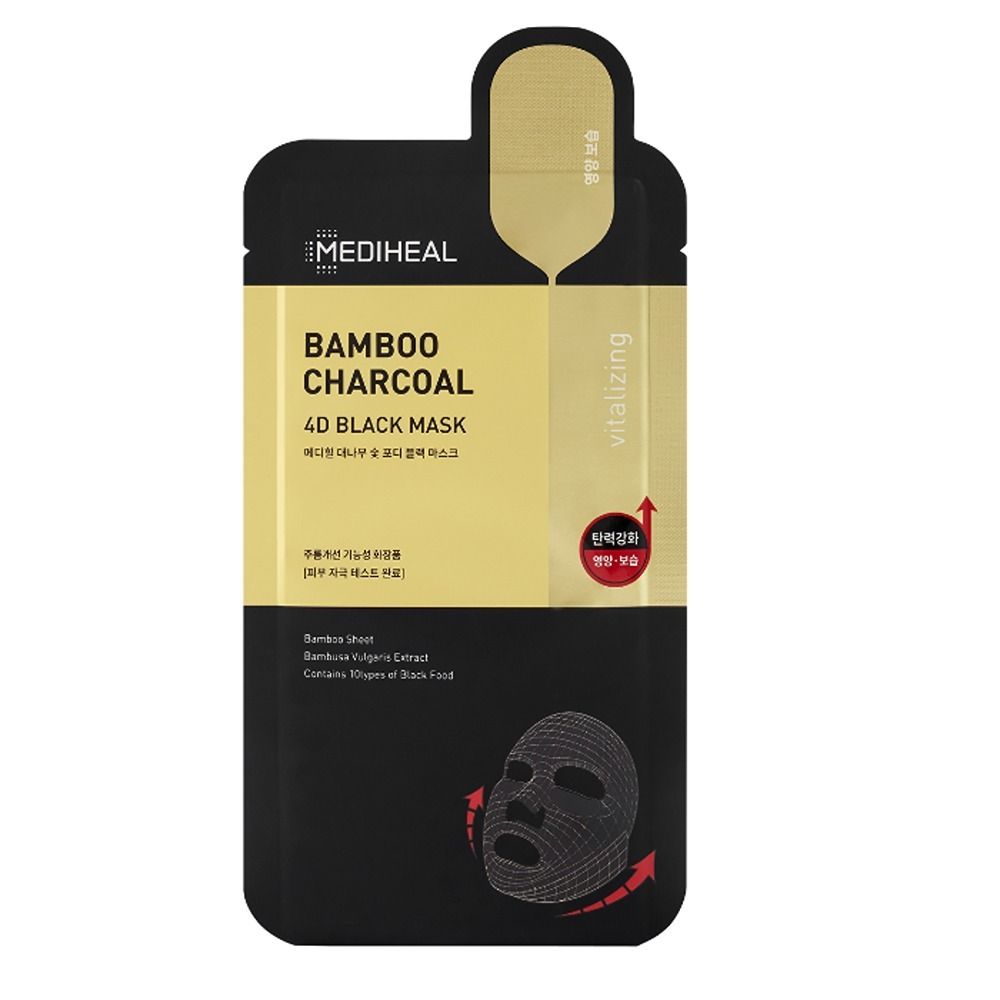 Mediheal - Bamboo Charcoal 4D Black Mask - 10 Pcs - 15ml