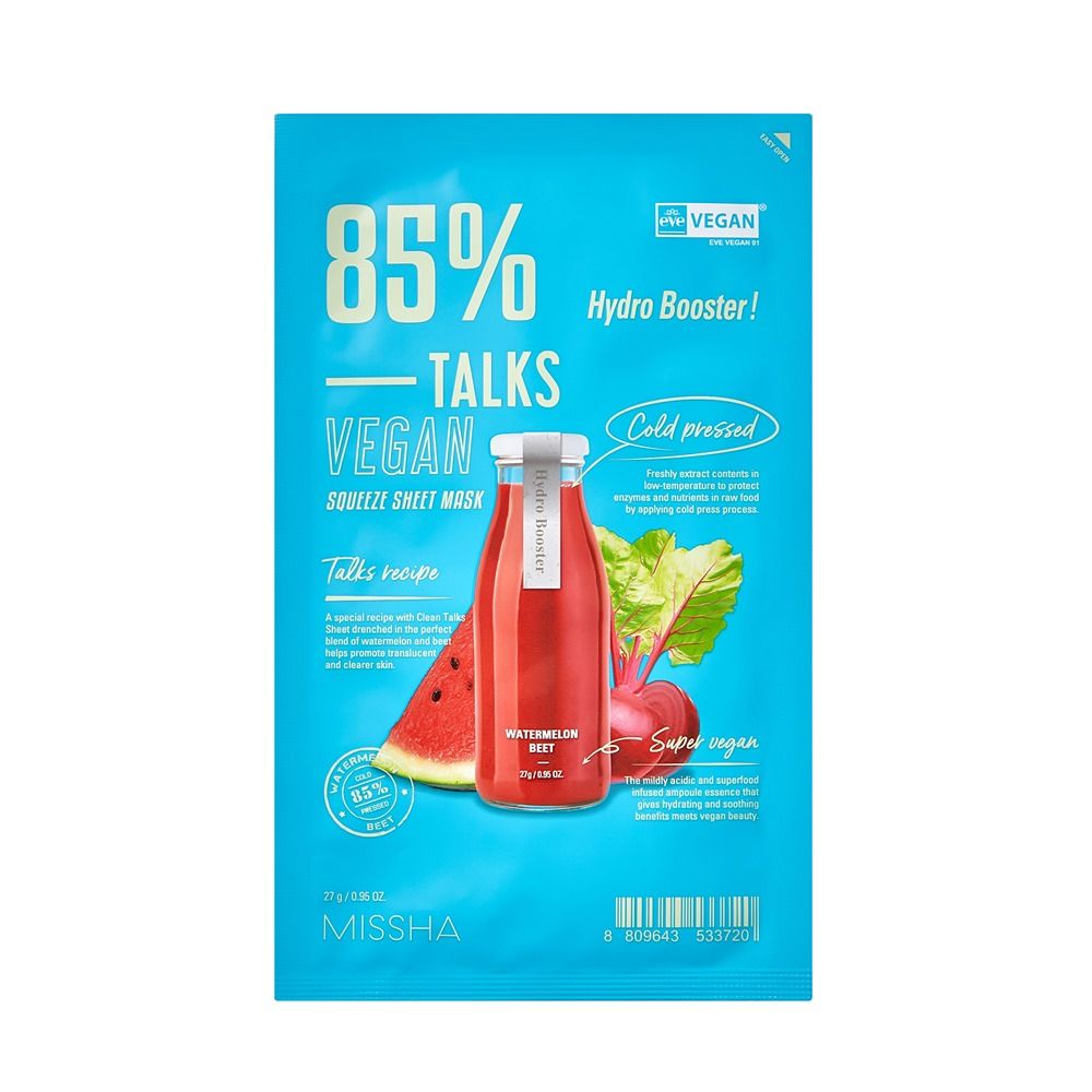 Missha - Talks Vegan Hydro Booster Squeeze Sheet Mask - 27 g