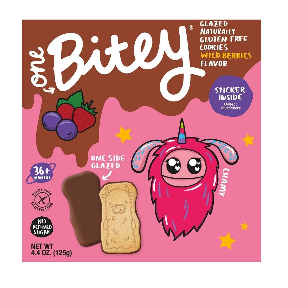 One Bite - Gluten-Free Cookies - Wild Berries Flavour - 125 g