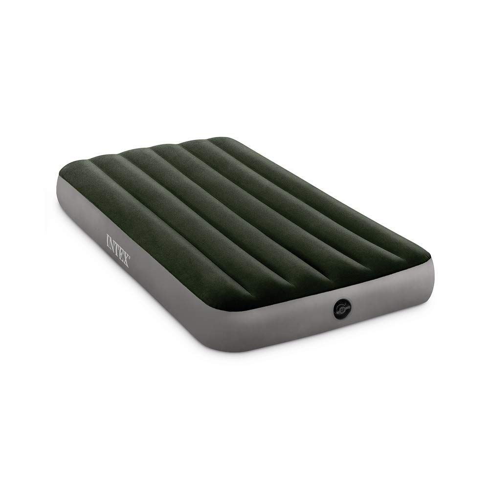 Intex - Twin Dura-beam Prestige Downy Airbed - Green