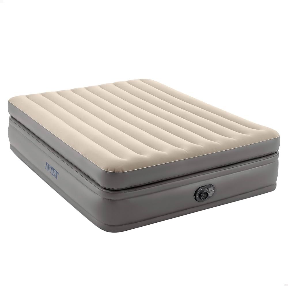 Intex - Comfort Elevated Airbed - Cream - Queen