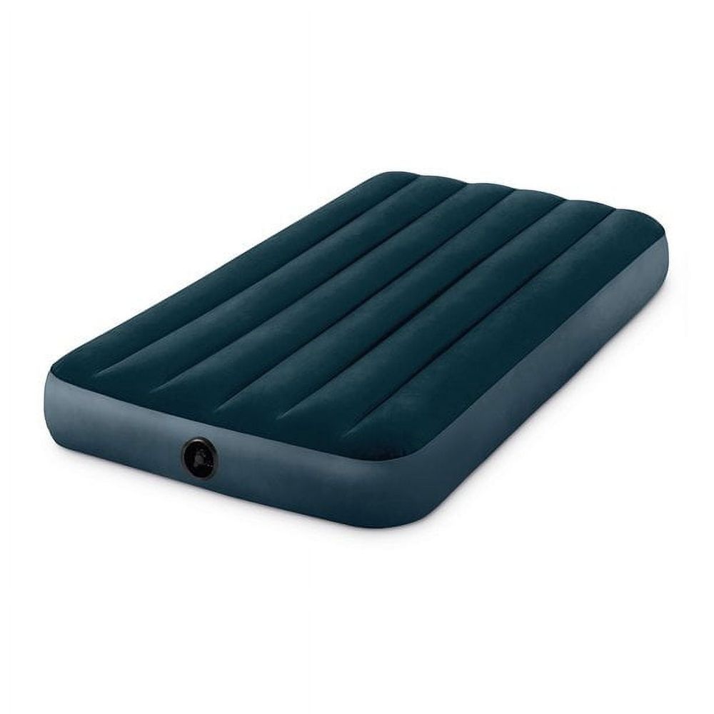 Intex - Twin Dura-Beam Midnight Green Downy Airbed