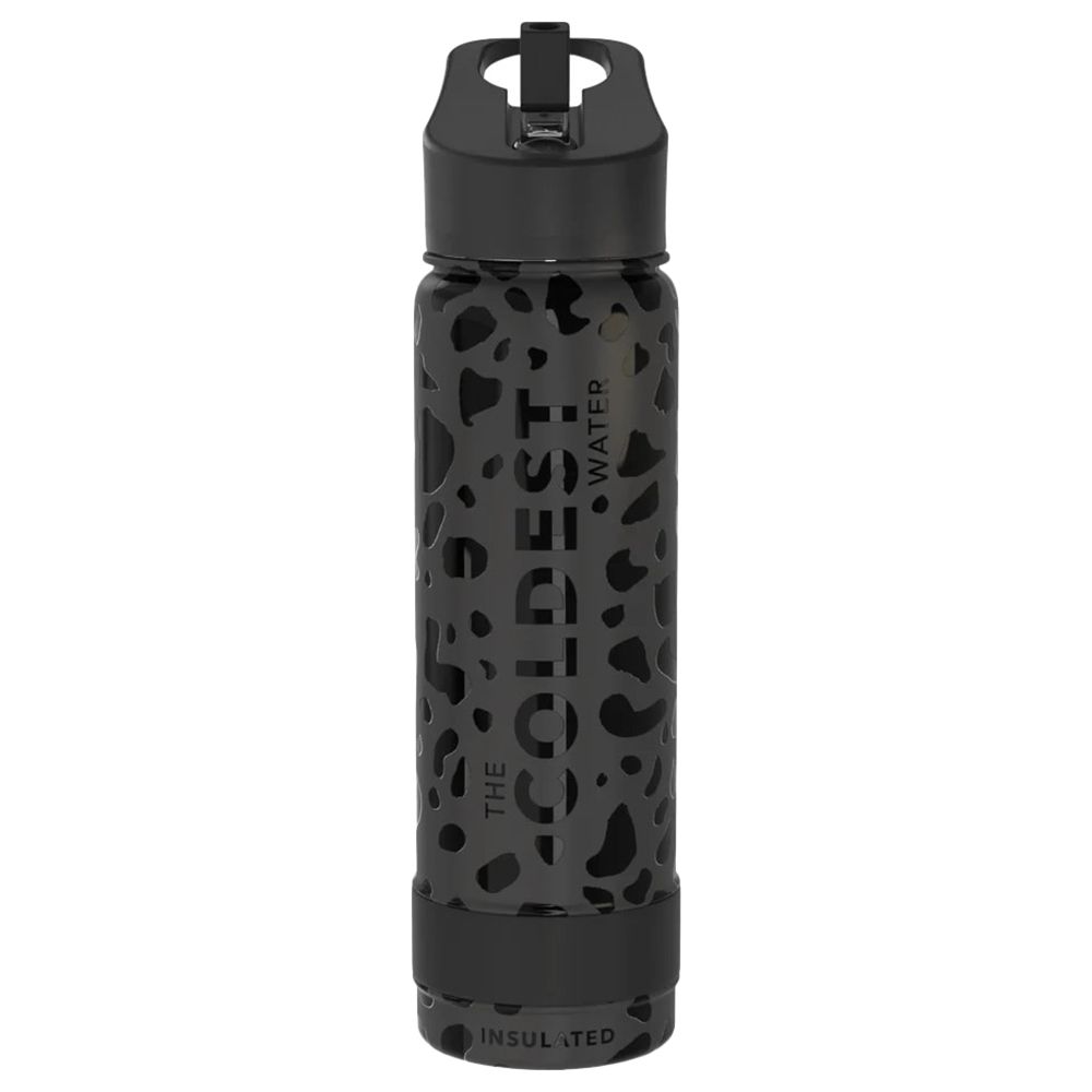 The Coldest Water - Stainless Steel Water Bottle - Black Leopard - 621 ml