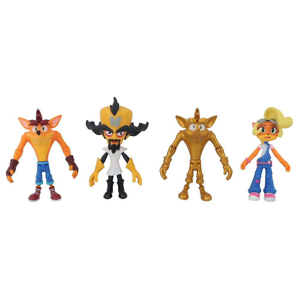 Crash Bandicoot - Action Figure - 4pcs - 4.5-Inch