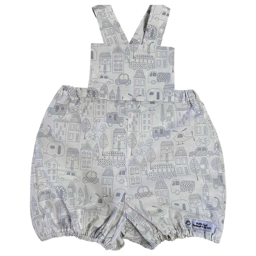 Petite Lamb - Move Along Romper - White/Grey