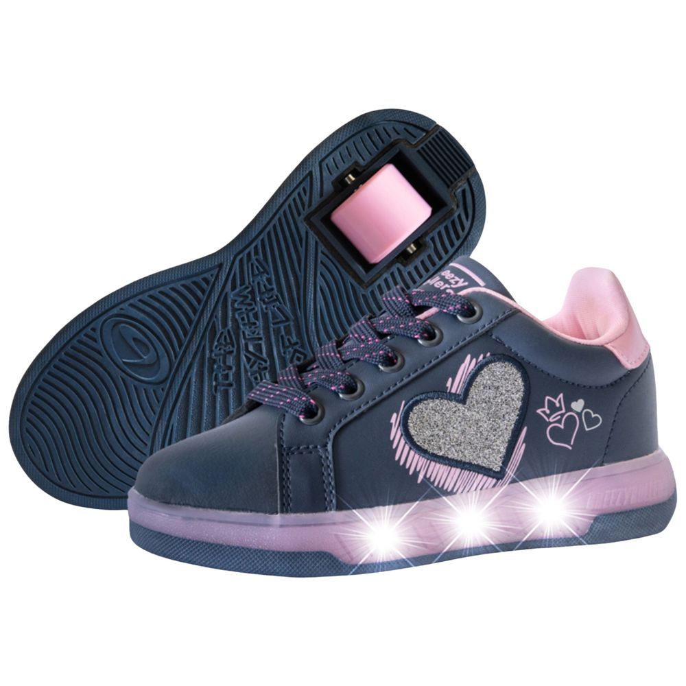 Breezy Rollers - Shoes With Wheels For Kids - Black/Pink