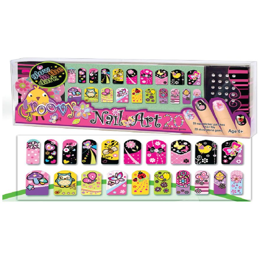 Pecaware - Glow-In-Night Nail Art Set