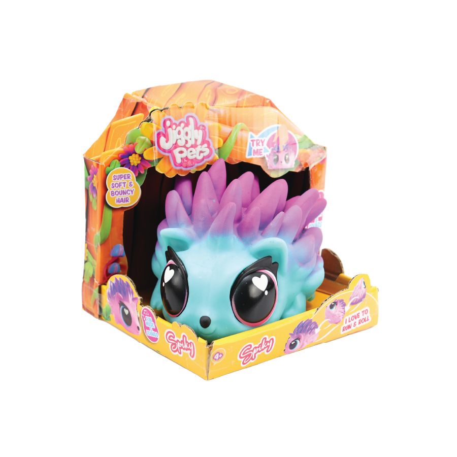 Eolo - Jiggly Spiky Hedgehog Pet With Sound - Blue