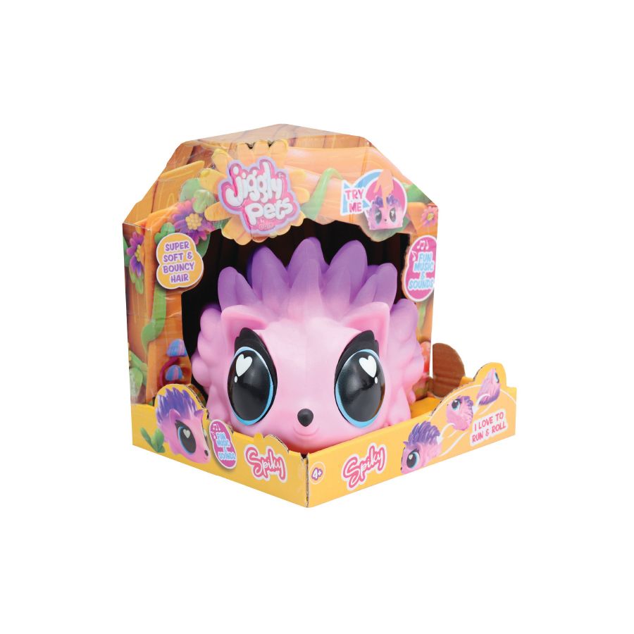 Eolo - Jiggly Spiky Hedgehog Pet With Sound - Pink