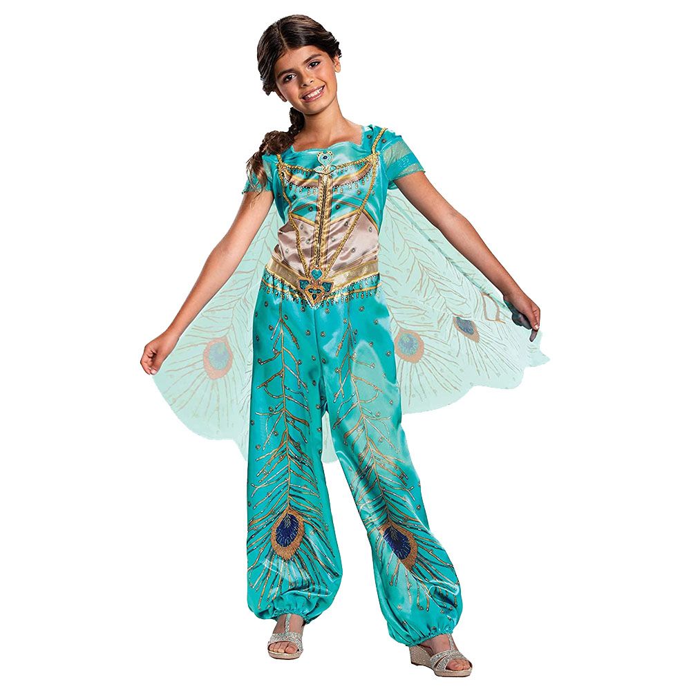 Party Centre - Disney Princess Jasmine Aladdin Costume - Teal