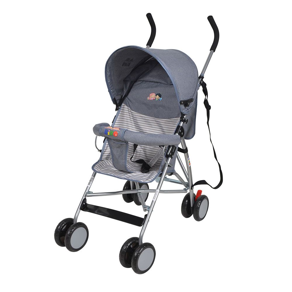 Kiko - 8 Wheels Light Buggy Umbrella Stroller - Grey