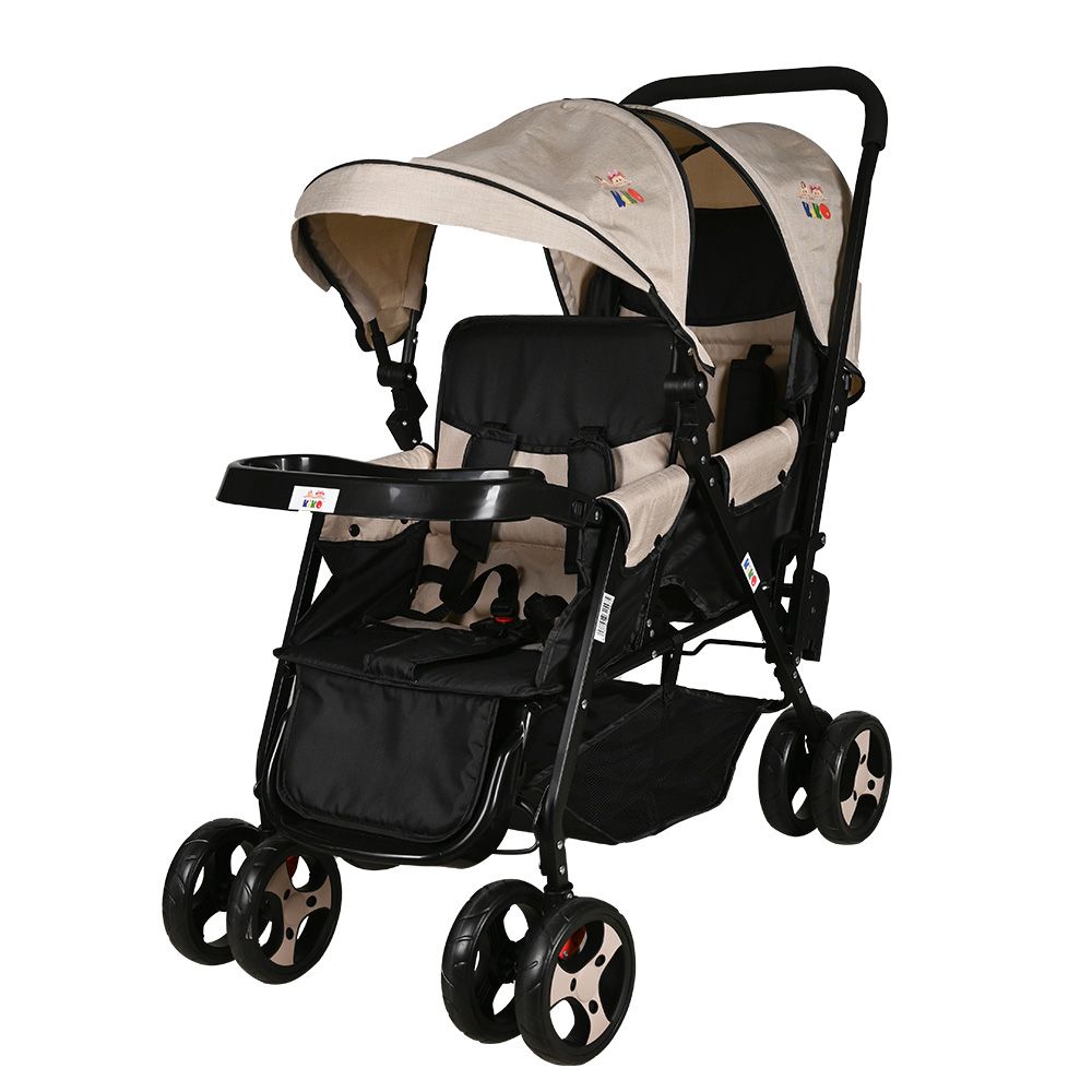 Kiko - Twin Baby Stroller - Beige