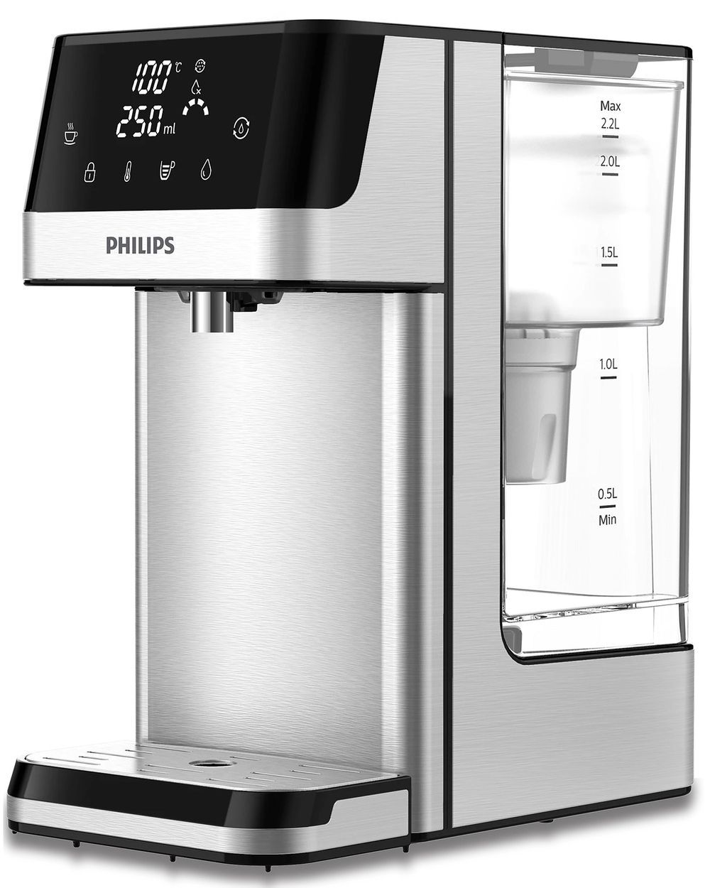 Philips - Instant Heating Water Dispenser - Silver/Black - 2.2 L