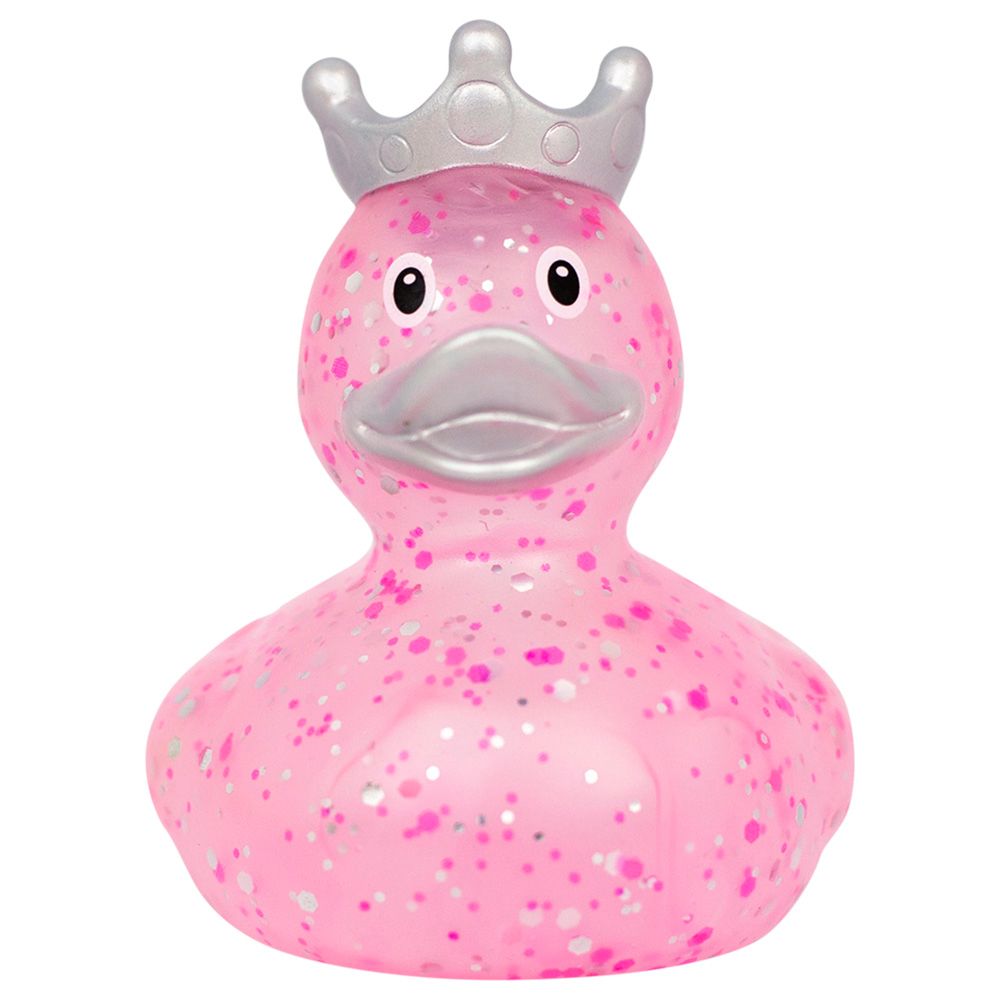 Lilalu - Glitter Duck Bath Toy With Crown - Pink