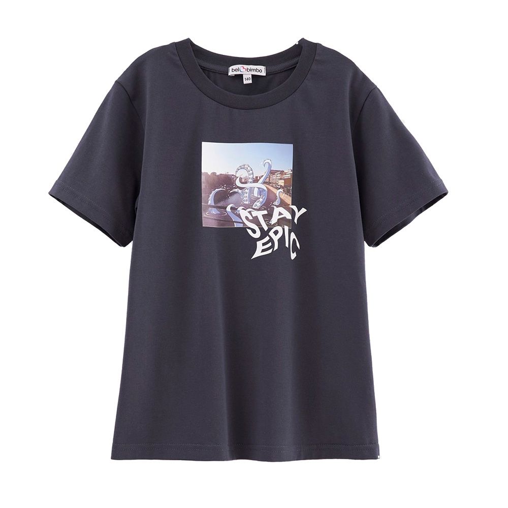 Bell Bimbo - Boys Printed T-shirt - Grey