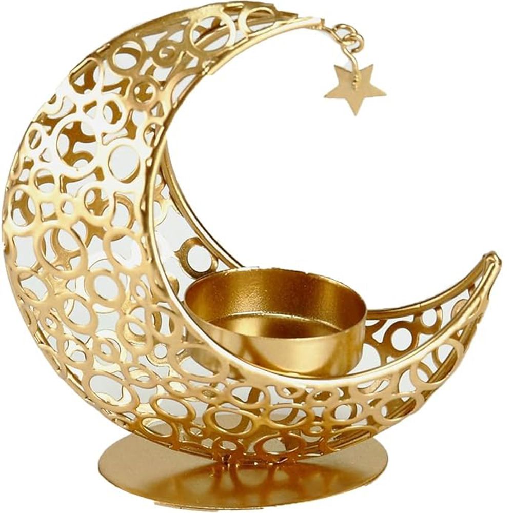 Brain Giggles - Half Moon Shape Metal Decoration - Islamic Themed - Gold