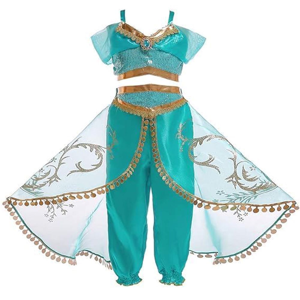 BrainGiggles - 2pc-Set - Princess Jasmine Dress Costume