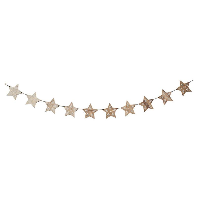 Hootyballoo - Wood Star Garland - 2m