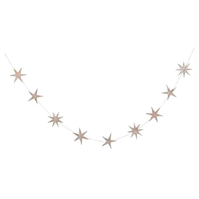 Hootyballoo - Wooden Glitter Star Garland - 2m