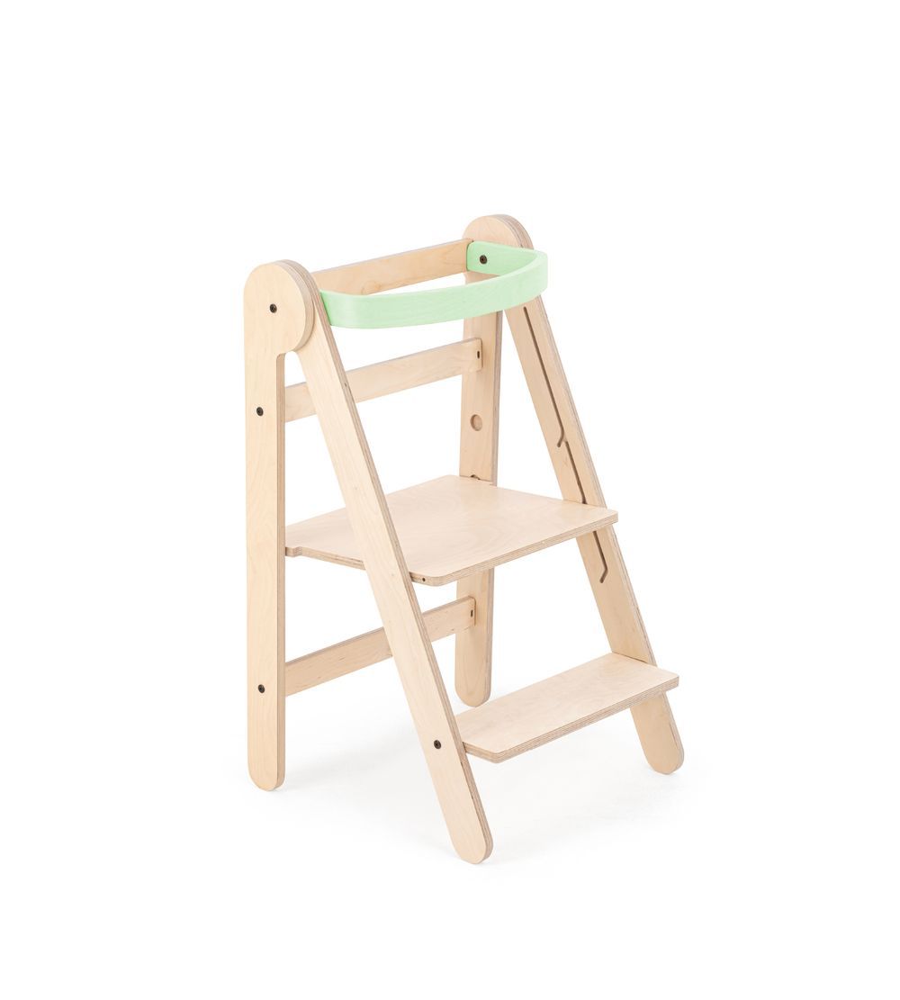 Bibena Nova - Folding Learning Tower Plain - Natural/Mint