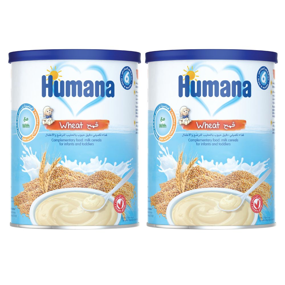 Humana - Baby Milk Cereal - Wheat - 400 gm - Pack of 2