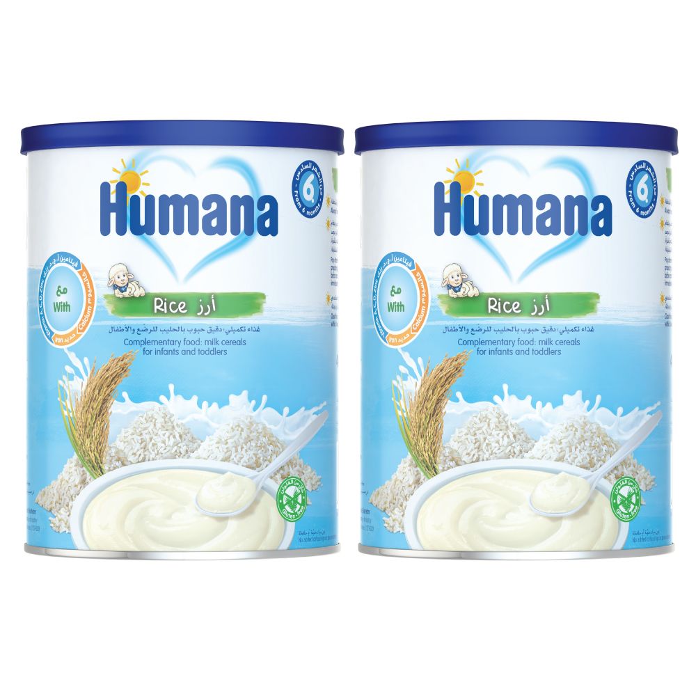 Humana - Baby Milk Cereal - Rice - 400 gm - Pack of 2