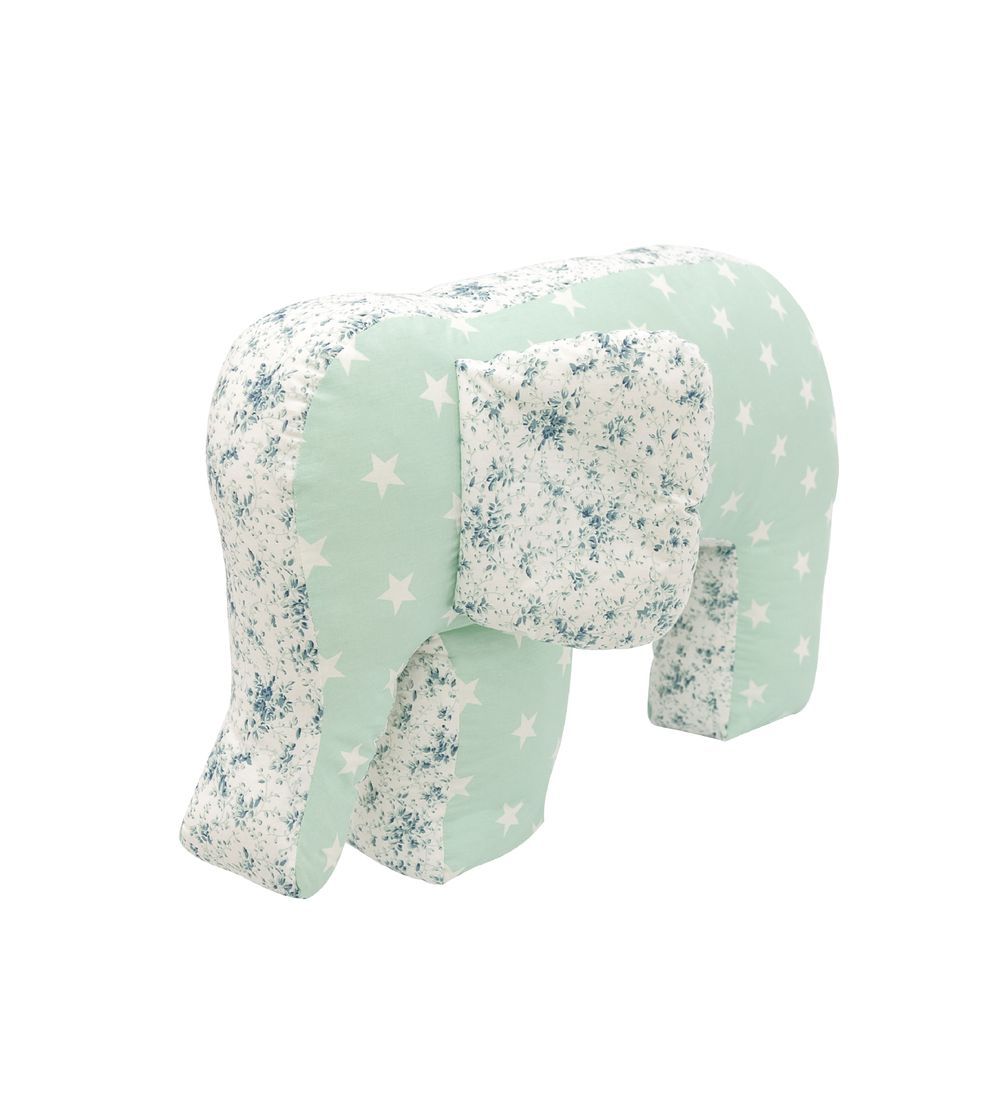 Bibena Nova - Elephant Breastfeeding Pillow - Mint Stars