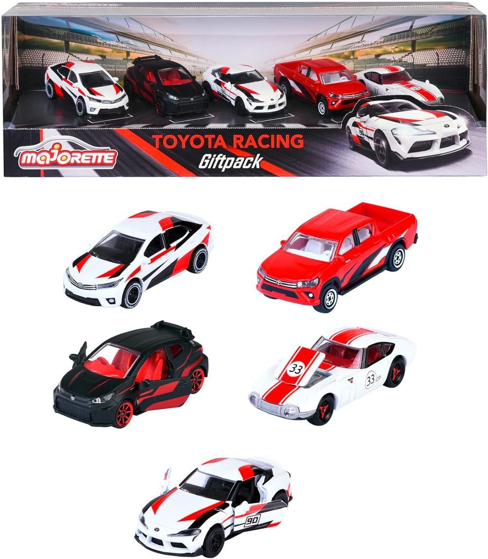 Majorette - Toyota Racing Cars Gift Pack - 5pcs