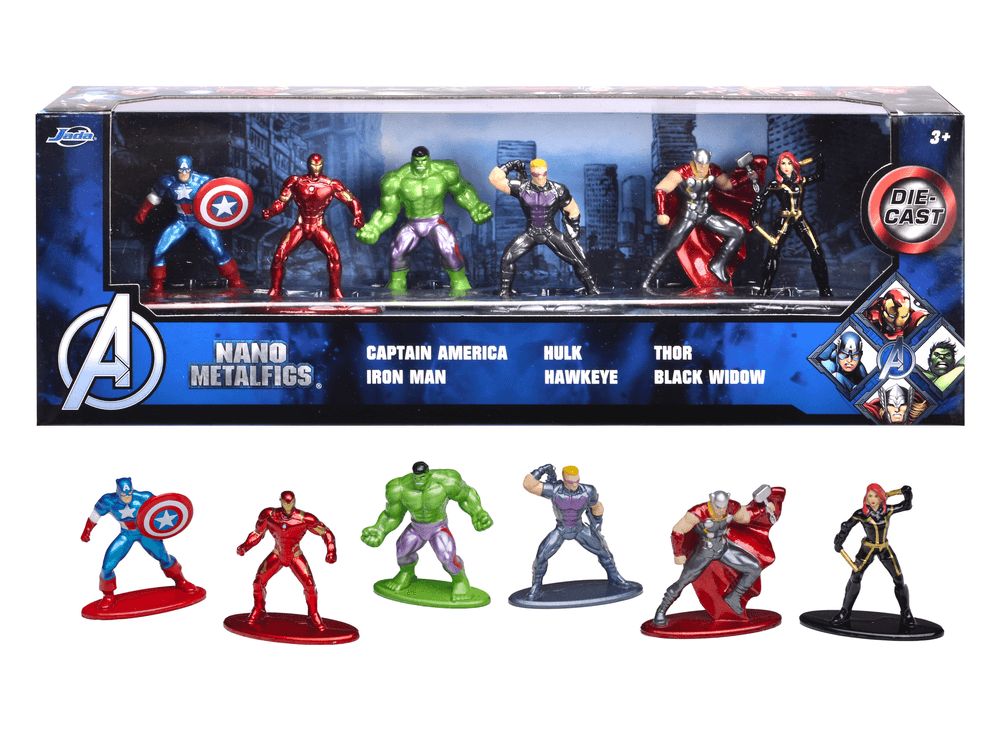 Jada - Marvel Avengers Diorama Action Figure - 6 Pcs - 4cm