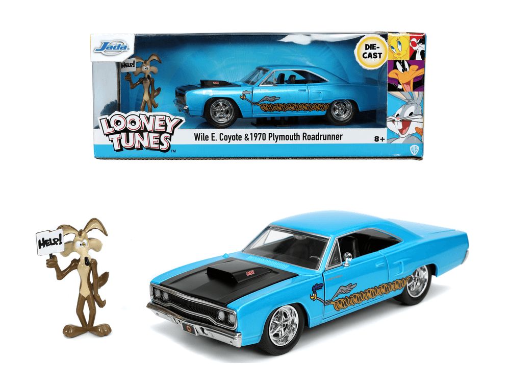 Jada - Looney Tunes Coyote And Plymouth Road Runner Playset - 2 Pcs