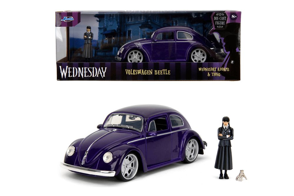 Jada - 1/24 Wednesday Volkswagan Beetle Car With Figurine