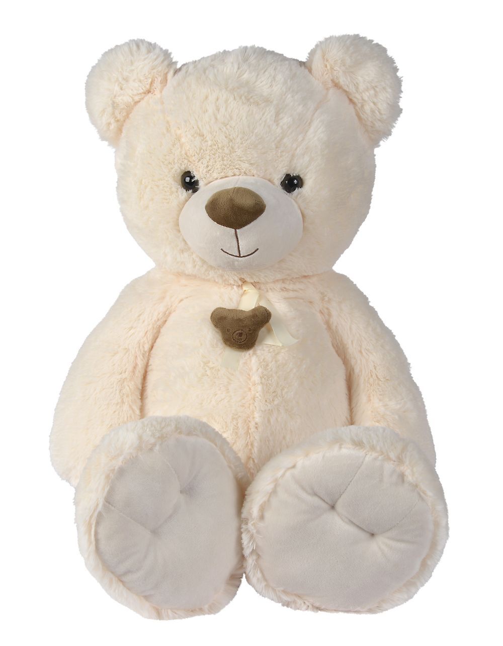 Nicotoy - Bear With Ribbon Head Plush Toy - Cream - 85cm