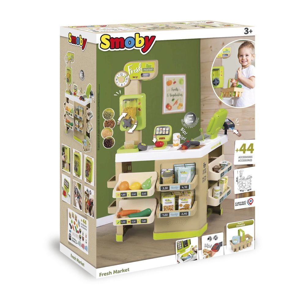 Smoby - Fresh Market Pretend Playset - 44+pcs