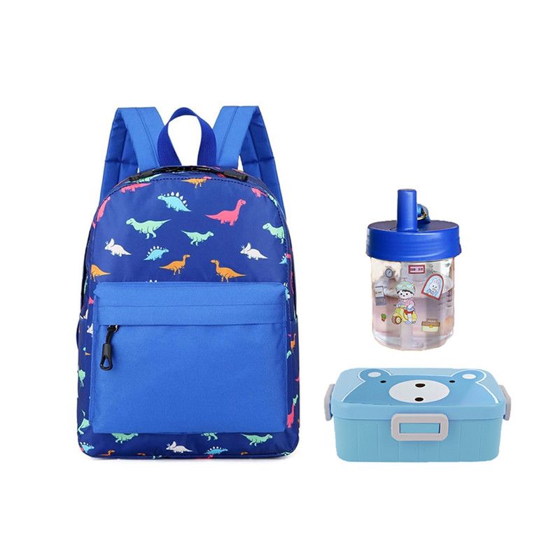 Star Babies - School Backpack W/ Eco Friendly - BPA Free Lunch Box, Water Bottle 550ml - Blue