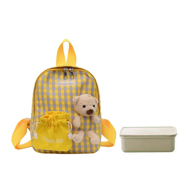 Star Babies - School Backpack W/ Eco Friendly Lunch Box W/ Spoon & Fork BPA Free - Yellow