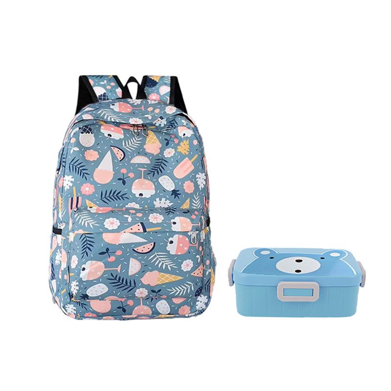 Star Babies - School Backpack W/ Eco Friendly - BPA Free Lunch Box - Blue