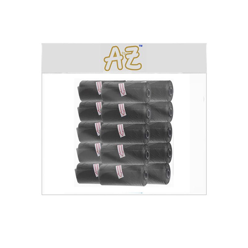 A to Z - Disposable Non-Scented Bag 22 x 32cm - Pack of 15 Count 225 - Black