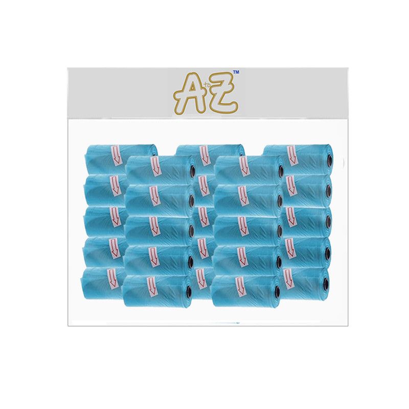 A to Z - Disposable Non-Scented Bag 22 x 32cm - Pack of 25 Count 375 - Blue