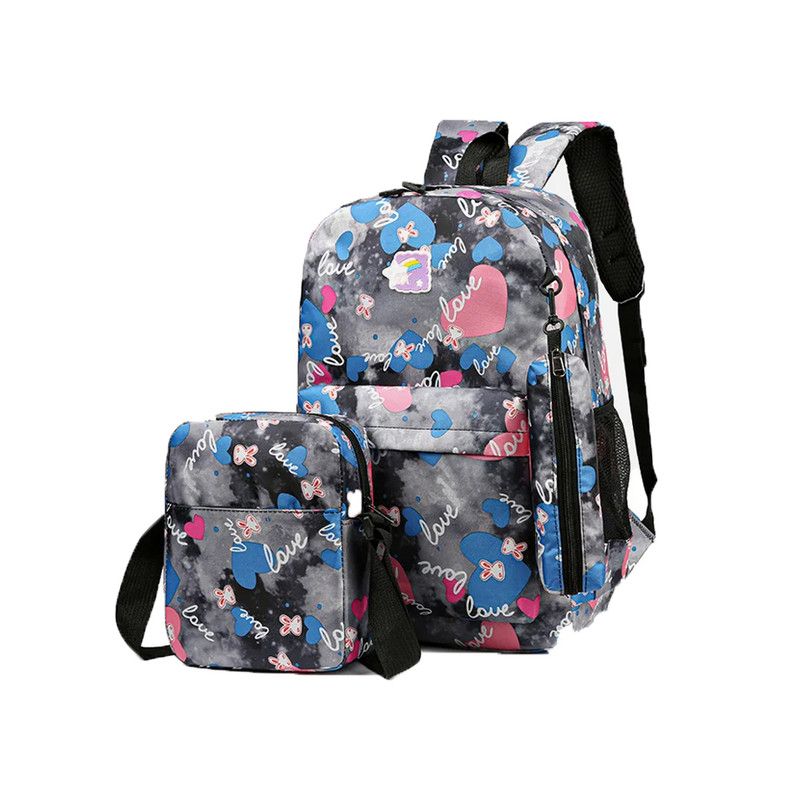 Star Babies - Kids Printed Backpack 3pcs Set - Black