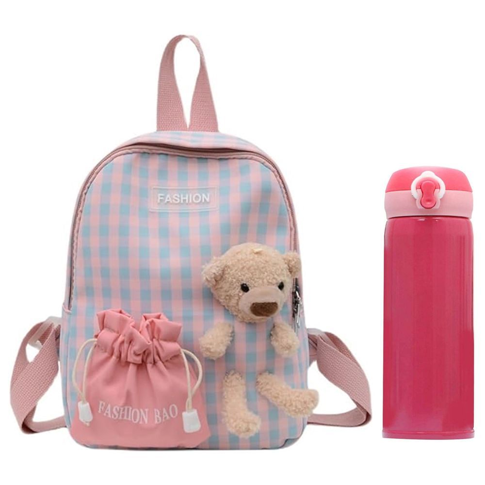 Star Babies - School Bag 11-inch With Water Bottle - Pink